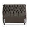 Cabeceira de Cama Box Queen 158 cm Padua Larhome Suede Veludo Marrom escuro. - 1