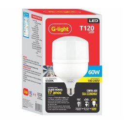 Lâmpada LED T120 60W E-27 6500K (Luz Branca) - G-Light 7162 - 2