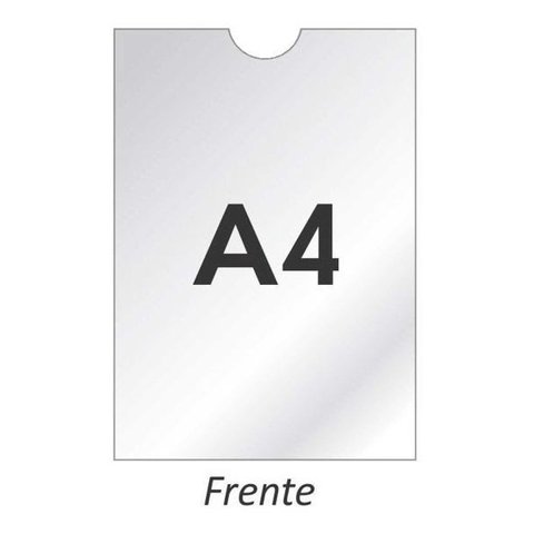 Display Acrilico Expositor Recado Folhetos Papel A4 Parede