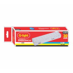 Luminária Emergência Slim 30 Leds 1,2w 6500k - G-light 6334 - 2