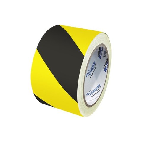 Kit 5un Fita Zebrada Amarela e Preta - 100m - Plastcor Amarelo e Preto