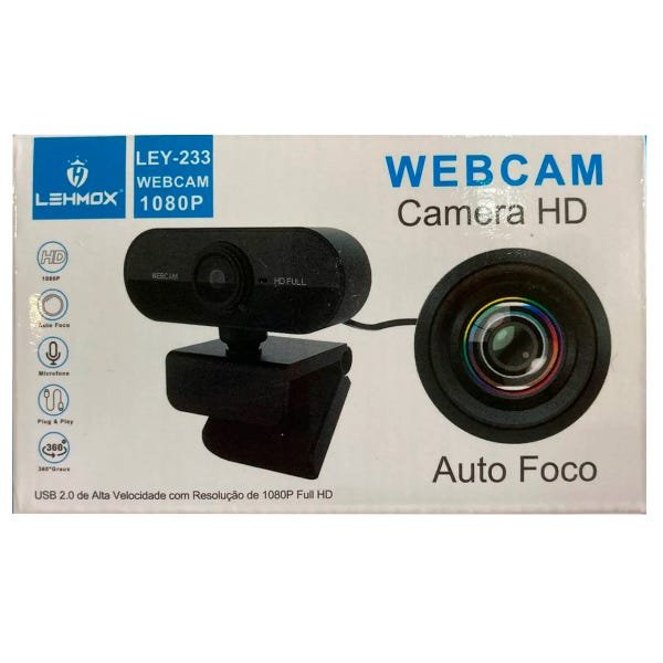 Webcam Lehmox HD 1080P Auto Foco com Microfone - Ley-233 - 3