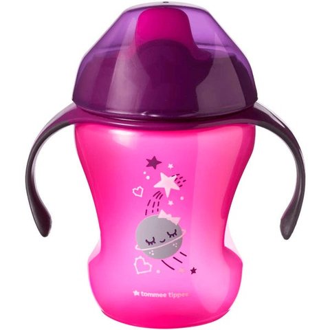 Copo de Treinamento Rosa Bico Macio +7 meses 230ml