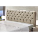 Ver imagem 2 de Cabeceira Estofada Cama Box Casal Queen Size Cristal 160cm Linho Areia - Desk Design