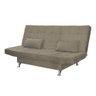 Sofá Cama Retrátil Reclinável 2 Lugares Gabriela Com 2 Almofadas Suede Bege Escuro - Ninho Decor - 2
