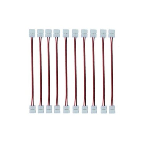 Kit 40 Emenda Rápida Extensão para Fita Led 2 Vias 5050 3528 2vias Plug Fêmea Conector sem Solda