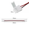 Kit 10 Emenda Rápida Extensão para Fita Led 2 Vias 5050 3528 2vias Plug Fêmea Conector Sem Solda - 3