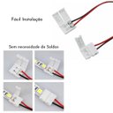 Ver imagem 6 de Kit 10 Emenda Rápida Extensão para Fita Led 2 Vias 5050 3528 2vias Plug Fêmea Conector Sem Solda
