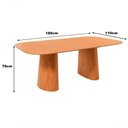 Ver imagem 3 de Mesa Jantar Jurerê com Base e Tampo Lâminado em Madeira de Cinamomo 180x110 Amêndoa