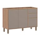 Ver imagem 1 de Balcão Luciane Yara 2 Portas 3 Gavetas sem Tampo 120 cm 1304/199