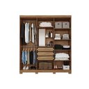 Ver imagem 2 de Guarda Roupa 6 Portas e 3 Gavetas C/ Espelho Interno Clara Branco - Panan
