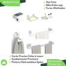 Kit Acessórios para Banheiro com Ventosa 6 Peças Branco Elg - 10