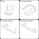 Ver imagem 6 de Kit Acessórios para Banheiro com Ventosa 6 Peças Branco Elg