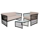 Ver imagem 1 de Conjunto para Área Externa de Fibra Sintética - Poltrona Namoradeira Mesa de Centro Santiago