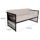 Ver imagem 6 de Conjunto para Área Externa de Fibra Sintética - Poltrona Namoradeira Mesa de Centro Santiago