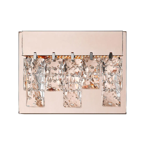Arandela Veu Rose Gold e Transparente (c)7cm (l)19cm (a)13cm 1x5.4w 3000k 432lm - Ho301