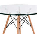Ver imagem 4 de Mesa de Jantar Eames Eiffel Redonda 90cm Tampo Vidro: Design Moderno para Sala e Cozinha