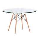 Ver imagem 1 de Mesa de Jantar Eiffel Redonda Tampo em Vidro - 90cm