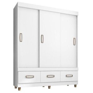 GuardaRoupa Araplac 20033 3 Portas Branco Flex