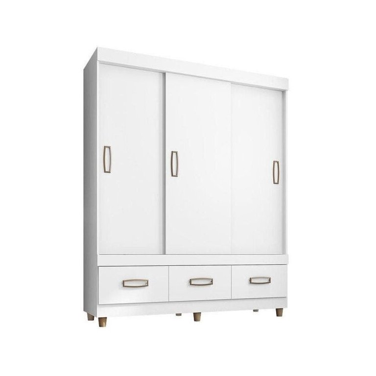 GuardaRoupa Araplac 20033 3 Portas Branco Flex