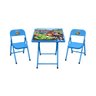 Conjunto mesa e 2 cadeiras infantil Açomix Azul - 1