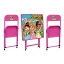 Ver imagem 2 de Conjunto mesa e 2 cadeiras infantil Princesas açomix rosa bebe