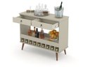 Ver imagem 3 de Aparador Bar Patrimar Seller 2 Gavetas Off White