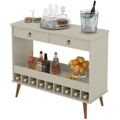 Aparador Bar Patrimar Seller 2 Gavetas Off White