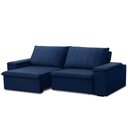 Ver imagem 6 de Sofá Retrátil Reclinável 3 Lugares 225cm Baluart F05 Veludo Azul - Mpozenato