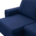 Ver imagem 7 de Sofá Retrátil Reclinável 3 Lugares 225cm Baluart F05 Veludo Azul - Mpozenato