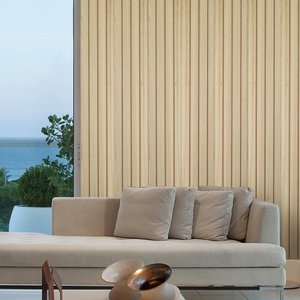 Kit 10 Placas Painel Ripado Revestimento Adesivo Modular Cor Ocre Madelina Decor