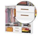 Ver imagem 6 de Guarda-Roupa 6 Portas 2 Gavetas Aurora Branco