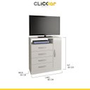 Ver imagem 2 de Cômoda Armário Gaveteiro Sapateira Multiuso para Quarto 80 Cm Delta Mdp Branco - Clicklar