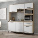 Ver imagem 1 de Cozinha Compacta Julia 180 Cm Balcão Pia Forno/micro Nicho Mdp 15mm Pátina Branco - Clicklar