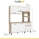 Ver imagem 3 de Cozinha Compacta Julia 180 Cm Balcão Pia Forno/micro Nicho Mdp 15mm Pátina Branco - Clicklar