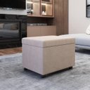 Ver imagem 2 de Puff Baú com Rodízios Mesa de Centro Multifuncional Vinho