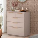 Ver imagem 2 de Cômoda para Quarto 5 Gavetas 90cm Dubai Alasca - Vila Rica