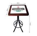 Ver imagem 3 de Conjunto de Mesa Bistrô Tampo Quadrado com Azulejo com 2 Banquetas Cor Imbuia