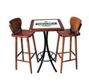 Ver imagem 1 de Conjunto de Mesa Bistrô Tampo Quadrado com Azulejo com 2 Banquetas Cor Imbuia