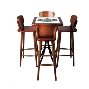 Conjunto Bistrô 4 Lugares Harley David - Imbuia