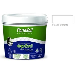 Rejunte Epóxi Porcelanato - Portokoll 1kg - BRANCO BRILHANTE