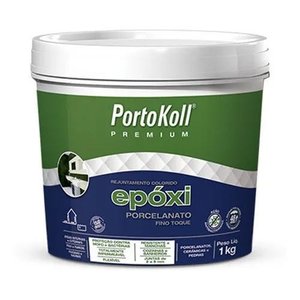 Rejunte Epóxi Porcelanato - Portokoll - 1kg Preto Intenso