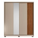 Ver imagem 2 de Guarda-Roupa Casal 2P Bourbon com Pé e Espelho Marrom/Nogueira/Nude Prime Tx