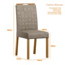 Ver imagem 3 de Mesa de Jantar Anitta 160x90 Cm com Vidro Ype Off White e 6 Cadeiras Mariana Ype Camurça Marrom – Ne