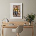 Ver imagem 2 de Quadro Charlie Chaplin com Cachorro - 60x48cm:moldura Branca