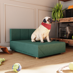 Cama Box Pet Dog Retriever Cachorro Porte Grande 80 cm Cor Azul - Comprar Moveis em Casa - 1