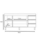 Ver imagem 2 de Balcão Branco Karen com Pia de Inox 1,60m Peternella Bigshop