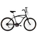 Ver imagem 1 de Bicicleta Masculina Aro 26 com 18 marchas Beach Preto