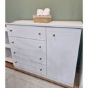 Ver imagem 2 de Cômoda 126,5cm 4 Gavetas 1 Porta Americano Henn - Branco Hp Fosco