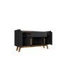 Buffet Aparador 4 Portas 1 Gaveta Future Bechara Preto/Canela 81x136x36 - 5
